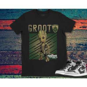 Marvel Guardians Vol 2 Baby Groot Shield T Shirt